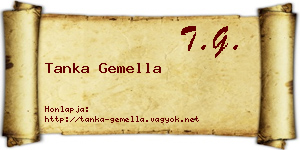 Tanka Gemella névjegykártya